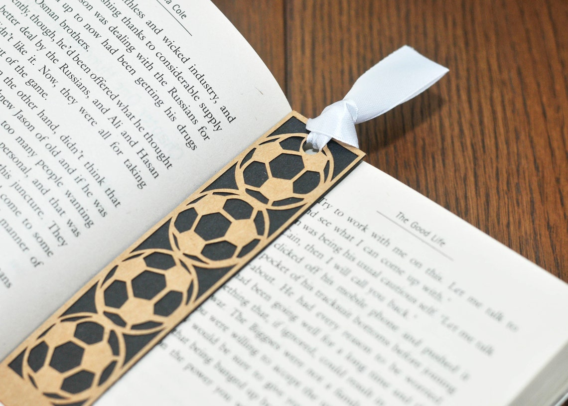 Handmade Football Paper-cut Bookmark Choice of Ribbon - Etsy