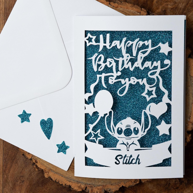 Biglietto Di Compleanno Personalizzato Lilo &amp; Stitch - Qualsiasi