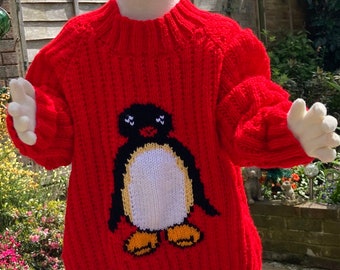 Claire your Order a Round Neck Jumper with Pingu Motif