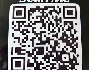 Custom QR Code Car Decal, Scan Me Sticker, Business Promotion Vinyl, Social Media QR Sticker, Realtor Marketing Tool