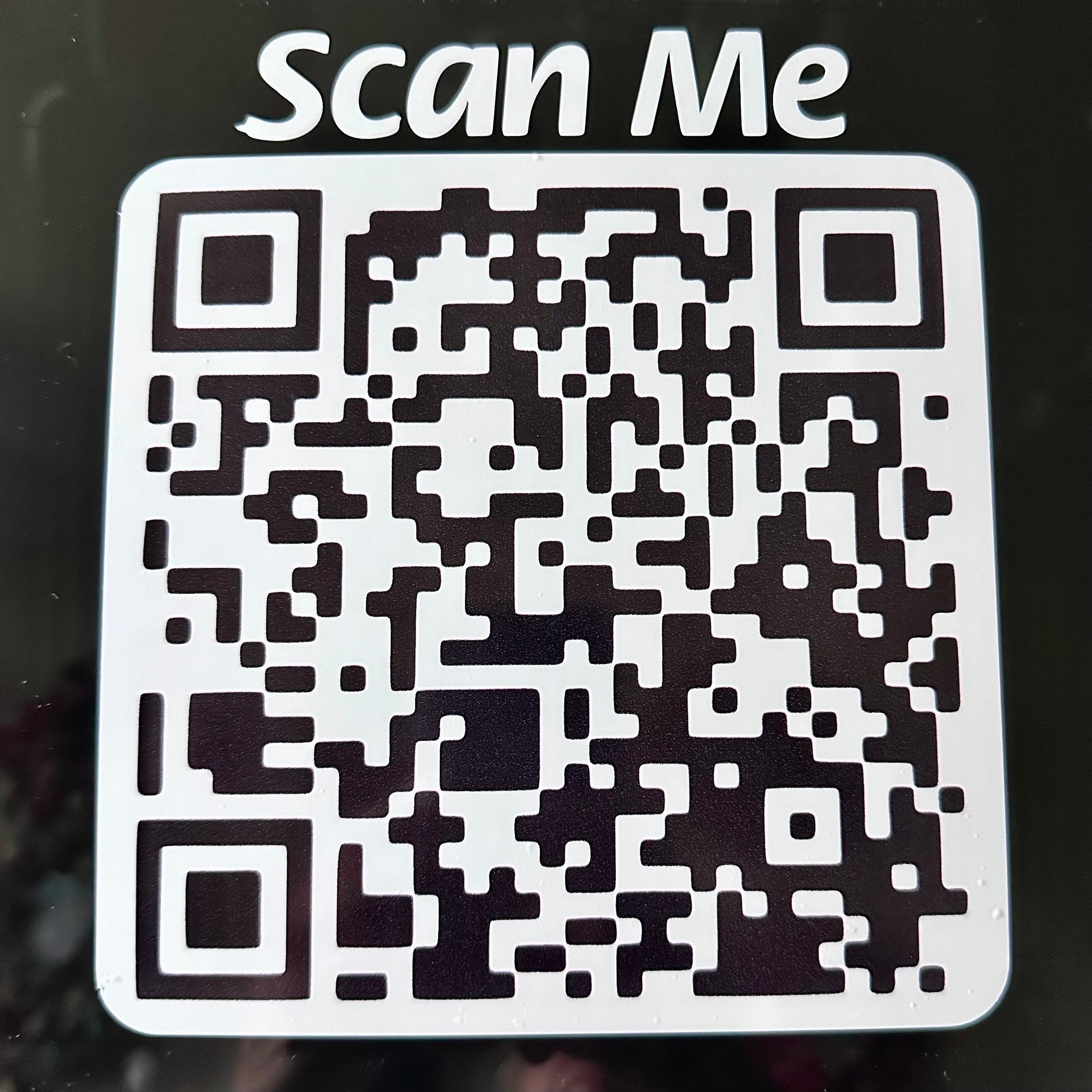 Qr Code Car Sticker Custom QR Code Car Decal, Scan Me Sticker, Business Promotion Vinyl ...