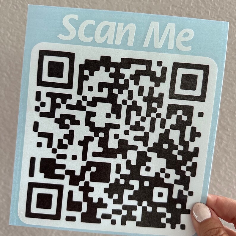 Custom QR Code Car Decal, Scan Me Sticker, Business Promotion Vinyl ...