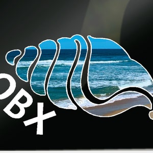 Custom OBX Outer Banks Sea Shell Car Vinyl Decal