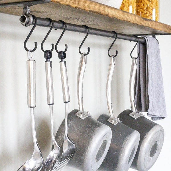 Hanging rail | Untensil rail | Kitchen rail | Kitchen storage | Utensil rack | Shelving or brackets not included