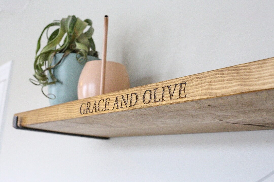 Personalised Rustic Shelves Using Solid Wood Kitchen Shelves Wooden
