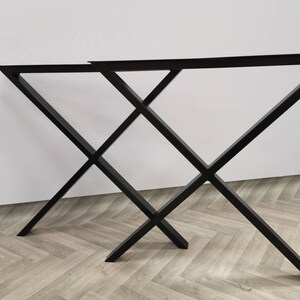 Patas de mesa de comedor de estilo 'X' enmarcadas en | Etsy