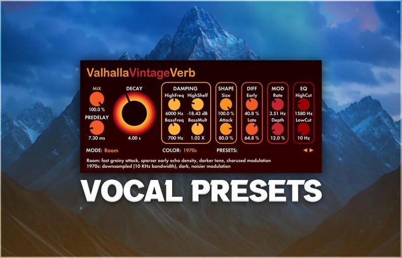 Valhalla VintageVerb is a powerful reverb plugin designed to deliver lush, atmospheric sound inspired by vintage digital hardware from the 1970s and 1980s. With 18 high-quality reverb algorithms including plate, room, hall, chamber, and nonlinear modes, it offers deep control over decay, modulation, tone shaping, and diffusion. Ideal for music production, mixing, and sound design, it enhances vocals, drums, synths, and more. Perfect for achieving retro or modern ambience