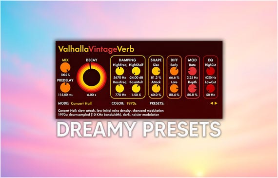 Valhalla VintageVerb | Dreamy Reverb Presets