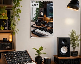 2027 Music Producer Studio Calendar - A4 Monthly Planner (EU & Worldwide)