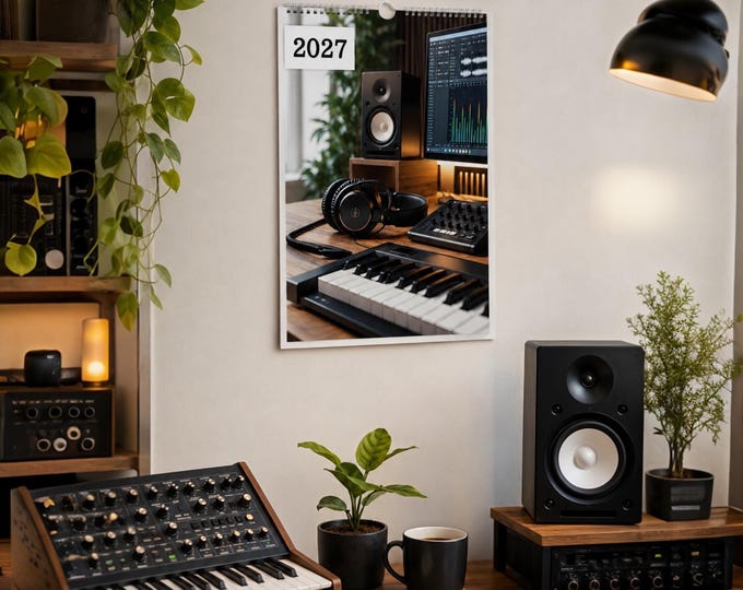 2027 Music Producer Studio Calendar - A4 Monthly Planner (EU & Worldwide)