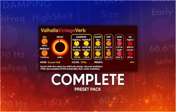 Valhalla VintageVerb | Complete Preset Pack