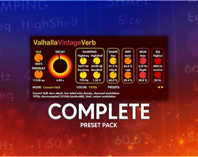 Valhalla VintageVerb | Complete Preset Pack