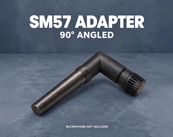 Angled SM57 90-Degree Microphone Adapter for Drums, Guitar Cabinets & Studio Recording