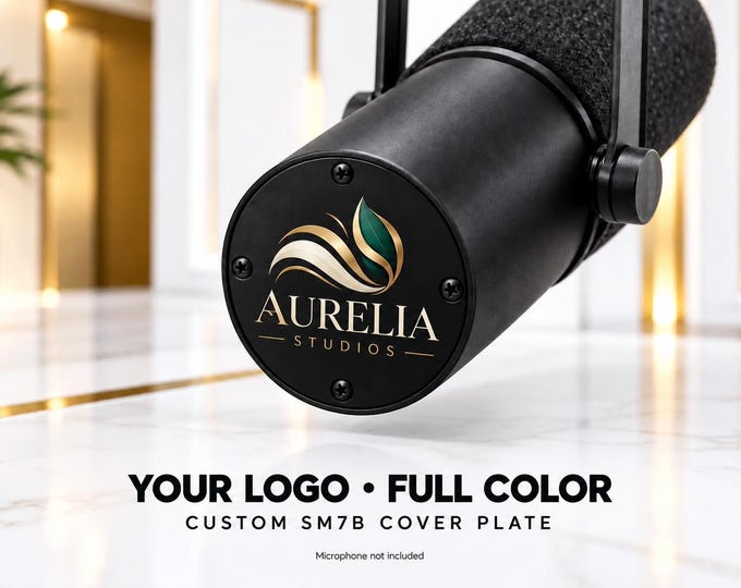 Featured listing image: Custom SM7B/SM7dB Logo Plate - Personalized Mic Badge