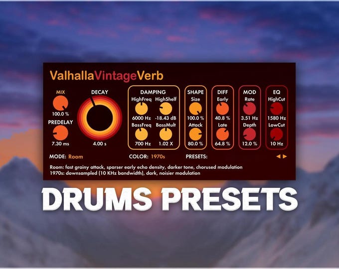 Valhalla VintageVerb | Drums Presets Pack