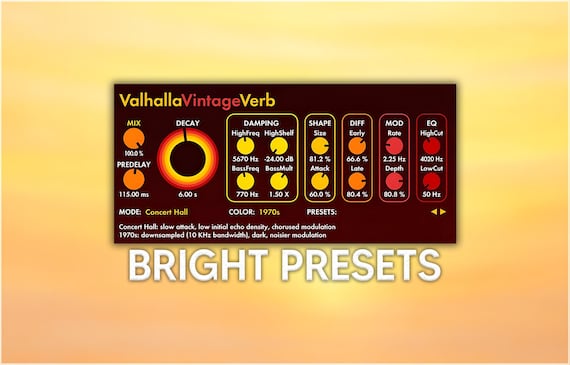 Valhalla VintageVerb | Bright Reverb Presets