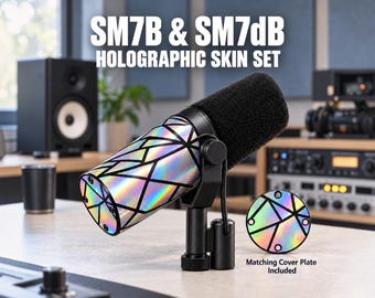 Holographic Rainbow Vinyl Skin for SM7B & SM7dB | Matching Cover Plate Included