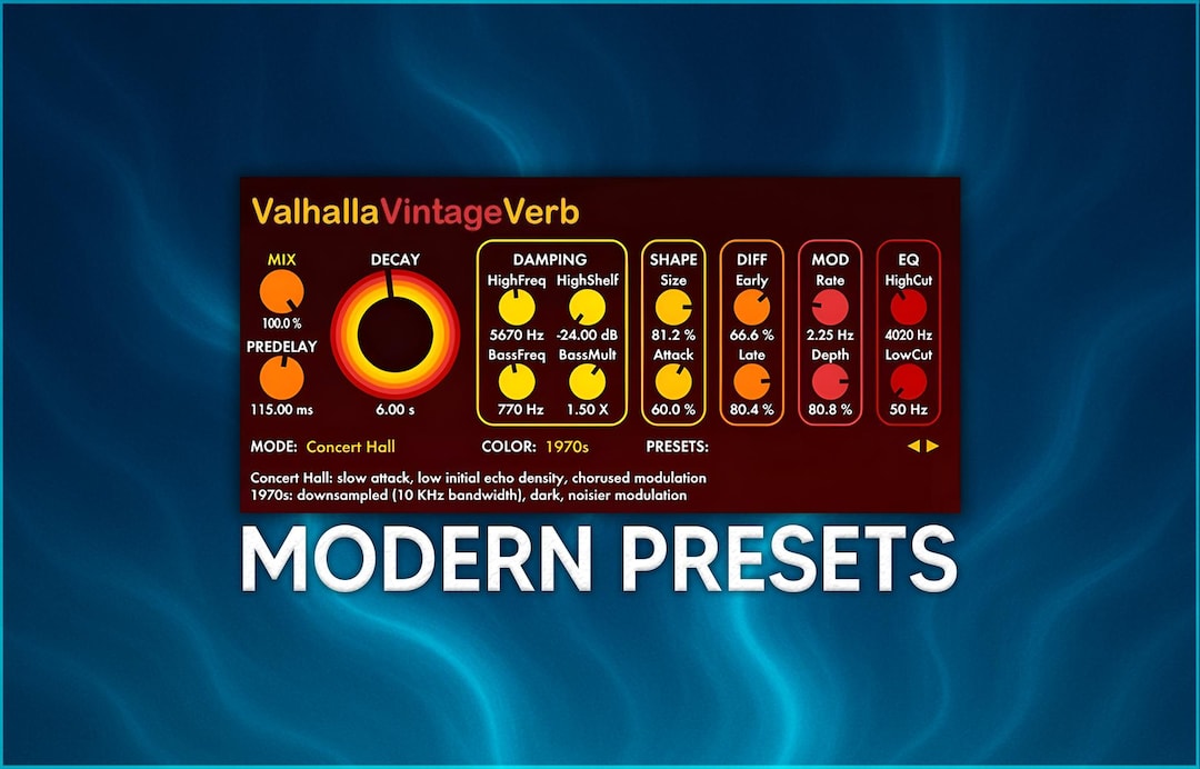 Valhalla Vintageverb | Modern Reverb Presets - Etsy