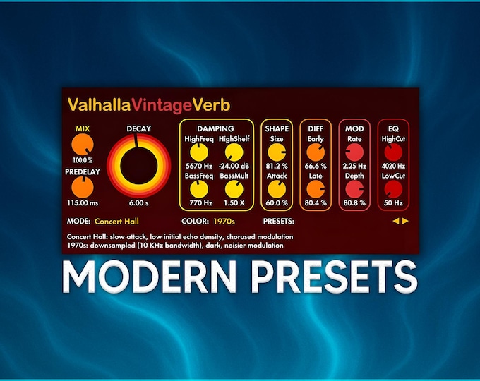Valhalla VintageVerb | Modern Reverb Presets