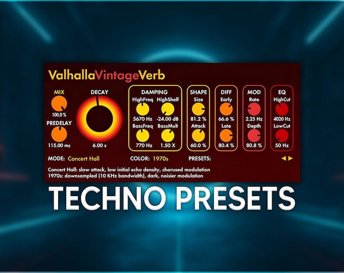 Valhalla VintageVerb | Techno Reverb Presets
