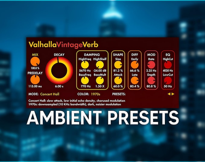 Valhalla VintageVerb | Ambient Reverb Presets