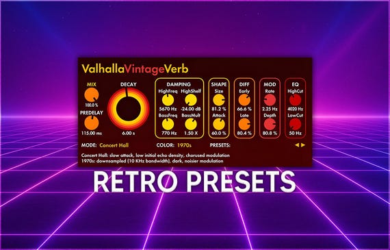 Valhalla VintageVerb | Retro Reverb Presets