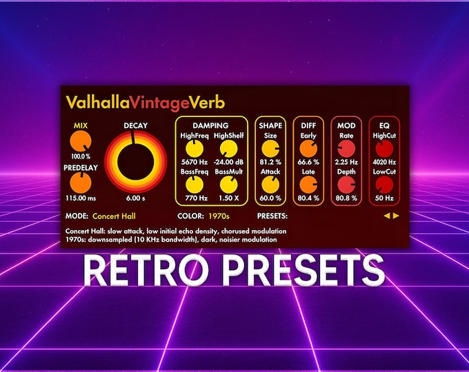 Valhalla VintageVerb | Retro Reverb Presets