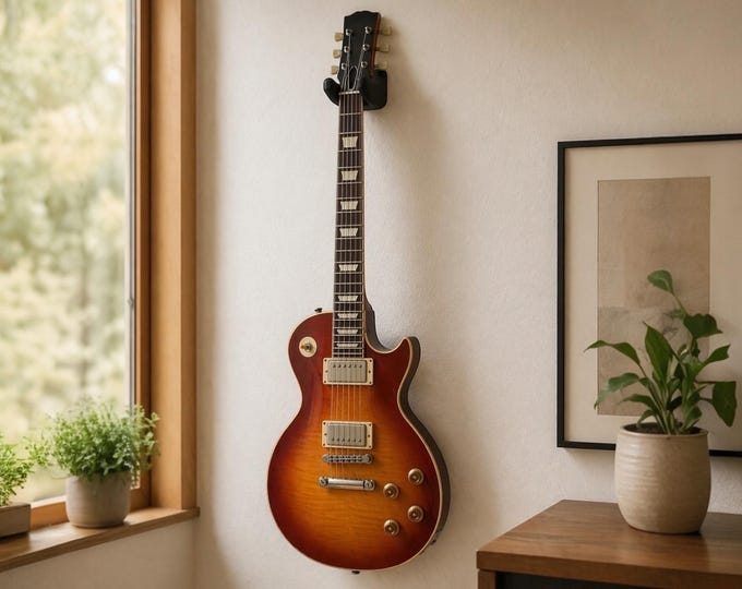Electric Guitar Wall Hanger STL | 3D Printable Neck Mount for Electric & Bass Guitars