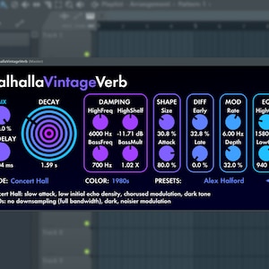 Valhalla VintageVerb is a powerful reverb plugin designed to deliver lush, atmospheric sound inspired by vintage digital hardware from the 1970s and 1980s. With 18 high-quality reverb algorithms including plate, room, hall, chamber, and nonlinear modes, it offers deep control over decay, modulation, tone shaping, and diffusion. Ideal for music production, mixing, and sound design, it enhances vocals, drums, synths, and more. Perfect for achieving retro or modern ambience