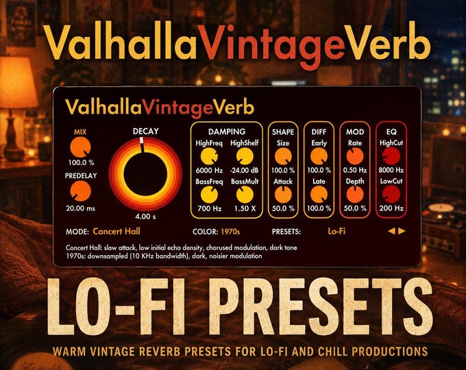 Valhalla VintageVerb | Lo-Fi Reverb Presets