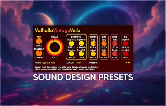 Valhalla VintageVerb | Sound Design Reverb Presets