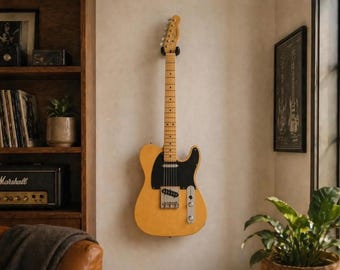 Electric Guitar Wall Hanger STL | 3D Printable Neck Mount for Electric & Bass Guitars