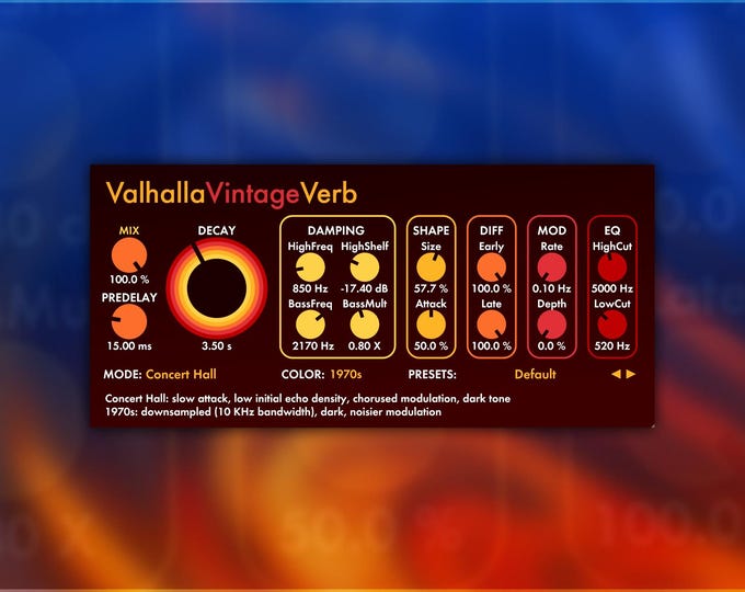 Valhalla VintageVerb | Preset Pack