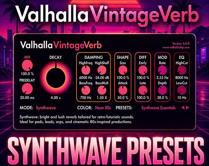 Valhalla VintageVerb | Synthwave Reverb Presets