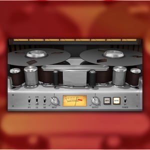 以下が含まれることがあります： 銀と茶色のコンポーネントを備えた、ヴィンテージのリール・トゥ・リール・テープレコーダー。このデバイスは、2つの大きなリール、いくつかのノブ、VUメーターを備えています。フロントパネルには、「INPUT」や「REPRO」など、さまざまなスイッチとボタンがあります。