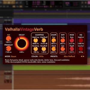 Valhalla VintageVerb is a powerful reverb plugin designed to deliver lush, atmospheric sound inspired by vintage digital hardware from the 1970s and 1980s. With 18 high-quality reverb algorithms including plate, room, hall, chamber, and nonlinear modes, it offers deep control over decay, modulation, tone shaping, and diffusion. Ideal for music production, mixing, and sound design, it enhances vocals, drums, synths, and more. Perfect for achieving retro or modern ambience