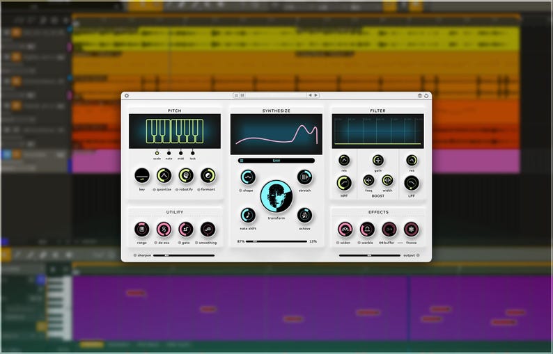 Baby Audio Humanoid is a vocal transformation plugin designed for extreme hard-tuning and radical voice manipulation. It features an FFT-based pitch engine for robotic tuning, a wavetable synth with 64 factory wavetables (plus user import), and a Transform knob to blend tuning and synthesis. Additional tools include filters, warble, widen, and freeze effects, as well as MIDI and automation control for harmonies. Compatible with macOS and Windows, supporting VST, AU, and AAX formats