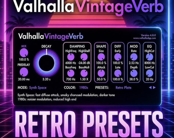 Valhalla VintageVerb | Retro Reverb Presets