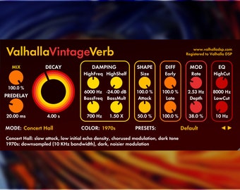 Valhalla VintageVerb | Preset-Paket