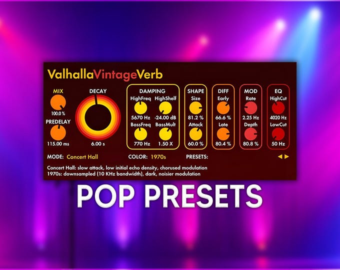 Valhalla VintageVerb | Pop Reverb Presets