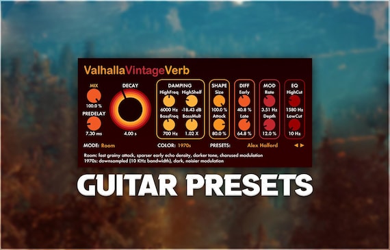 Valhalla VintageVerb | Guitar Presets Pack – Plate, Hall, Ambient FX for FL Studio, Ableton, Logic