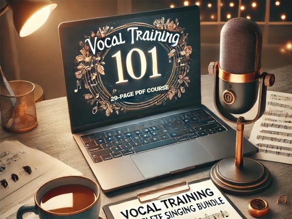 Vocal Training 101 PDF | Complete Singing Bundle | Learn Vocal Warm-Ups, Pitch, Range & Control