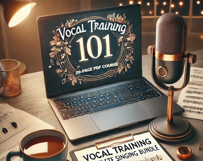 Vocal Training 101 PDF | Complete Singing Bundle | Learn Vocal Warm-Ups, Pitch, Range & Control