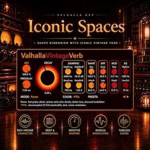 Valhalla VintageVerb Preset Pack | 180 Reverb Presets for Vocals, Drums & Synths