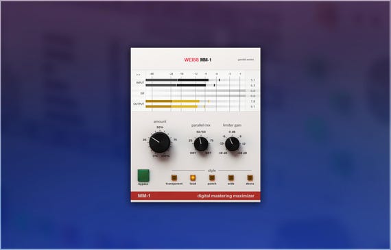 Softube Weiss MM-1 Mastering Maximizer | Preset Pack
