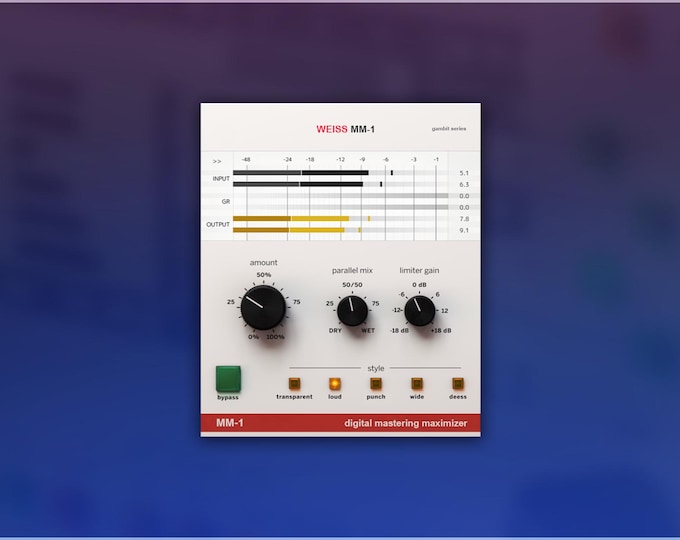 Softube Weiss MM-1 Mastering Maximizer | Preset Pack
