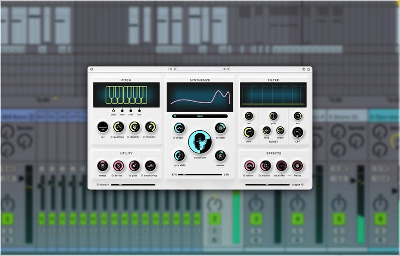 Baby Audio Humanoid is a vocal transformation plugin designed for extreme hard-tuning and radical voice manipulation. It features an FFT-based pitch engine for robotic tuning, a wavetable synth with 64 factory wavetables (plus user import), and a Transform knob to blend tuning and synthesis. Additional tools include filters, warble, widen, and freeze effects, as well as MIDI and automation control for harmonies. Compatible with macOS and Windows, supporting VST, AU, and AAX formats