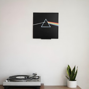 Väggfäste för vinylskivor | Minimalistisk LP-hållare | Modern väggdisplay och förvaring