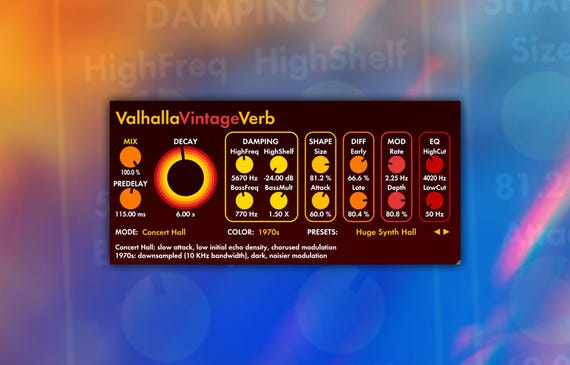 Valhalla VintageVerb | Preset Pack