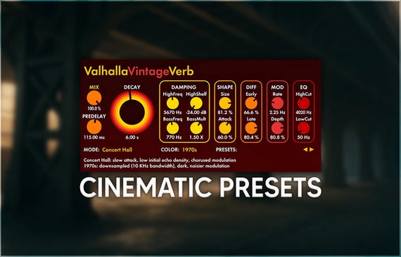 Valhalla VintageVerb | Cinematic Reverb Presets